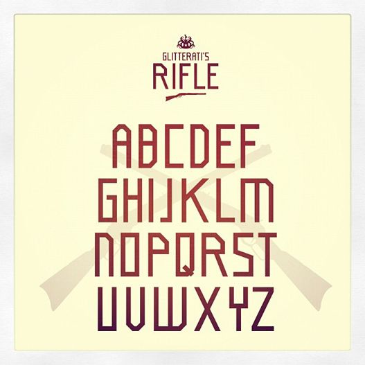 Glitterati's Rifle Font
