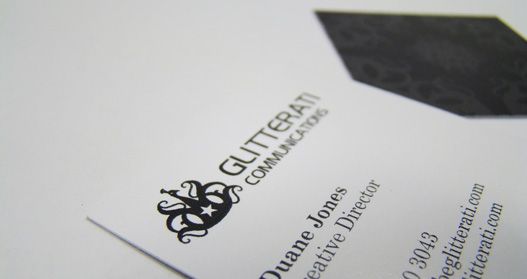Glitterati Communications business cards