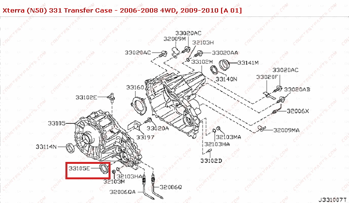 2000 Nissan xterra transfer case #5