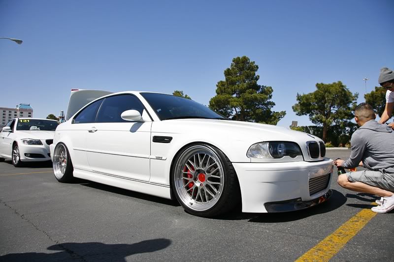 E46 M3 wider body on DPE wheels at MFest