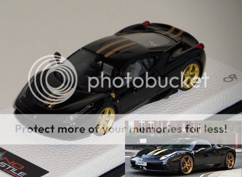 1 43 mr ferrari 458 speciale gloss black gold stripe gold wheels lmtd 15 pcs c12 ebay ars