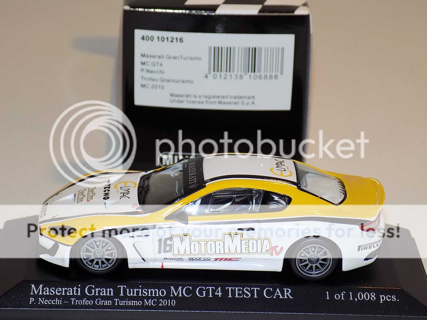 ミニカー MINICHAMPS Maserati MC GT4 TEST CAR 1/43 Minichamps Maserati Gran Turismo MC GT4 Test Car 2010